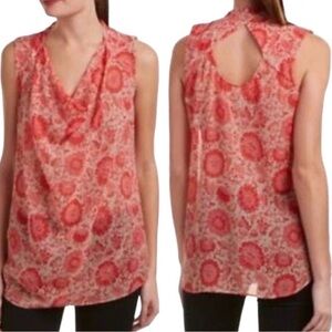 CAbi Vita Floral Sheer Lightweight Flowy Sleeveless Top Blouse #5037 Size Medium